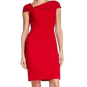 Tahari Red Midi Dress